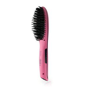 Karma Beauty ✦ Ionic Straightener Brush ✦ Pink Detangler Hybrid Styling Tool NWT
